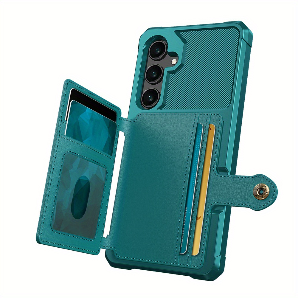 ZM03 Card Holder Faux Leather Case for 5G 5G Mobile Phone, with Card Slot, Compatible with Magnetic Car Mount, Heavy Duty Shockproof Durable Soft TPU Back Faux Leather Flip Wallet Cover - Image 12