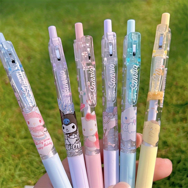 

6pcs, Hellokitty, High Value St Push Pen, Gel Pen, Zebra Clip, Back To School, School Supplies, Kawaii Stationery, School Color, Stationery, Writing Pens