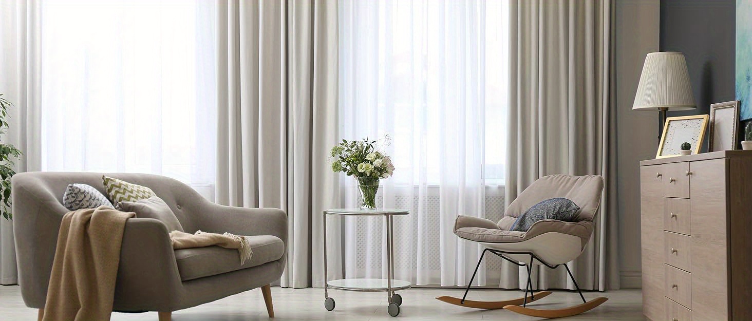 2 panels cream blackout curtains thermal insulated window treatment room darkening drapes for living room back tab rod pocket details 0