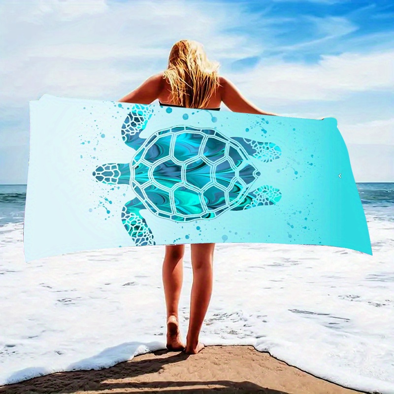 

Beach Towel, 31.5 Inches X 63 Inches Ultra-fine Fiber Travel Beach Towel, Quick-drying Towel For Swimmers, Unisex Sand-proof Beach Towel, Cool Pool Towel Beach Accessory Absorbent Towel