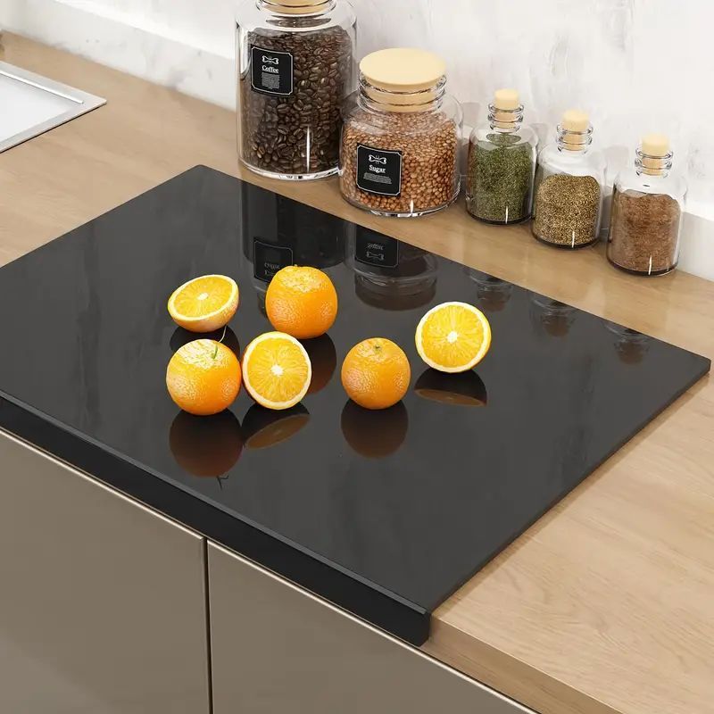 TEMU 1pc, , Chopping , Acrylic Black Transparent For Kitchen , For Countertop , Fruit , Kitchen Utensils, Day Gifts Kitchen Accessories