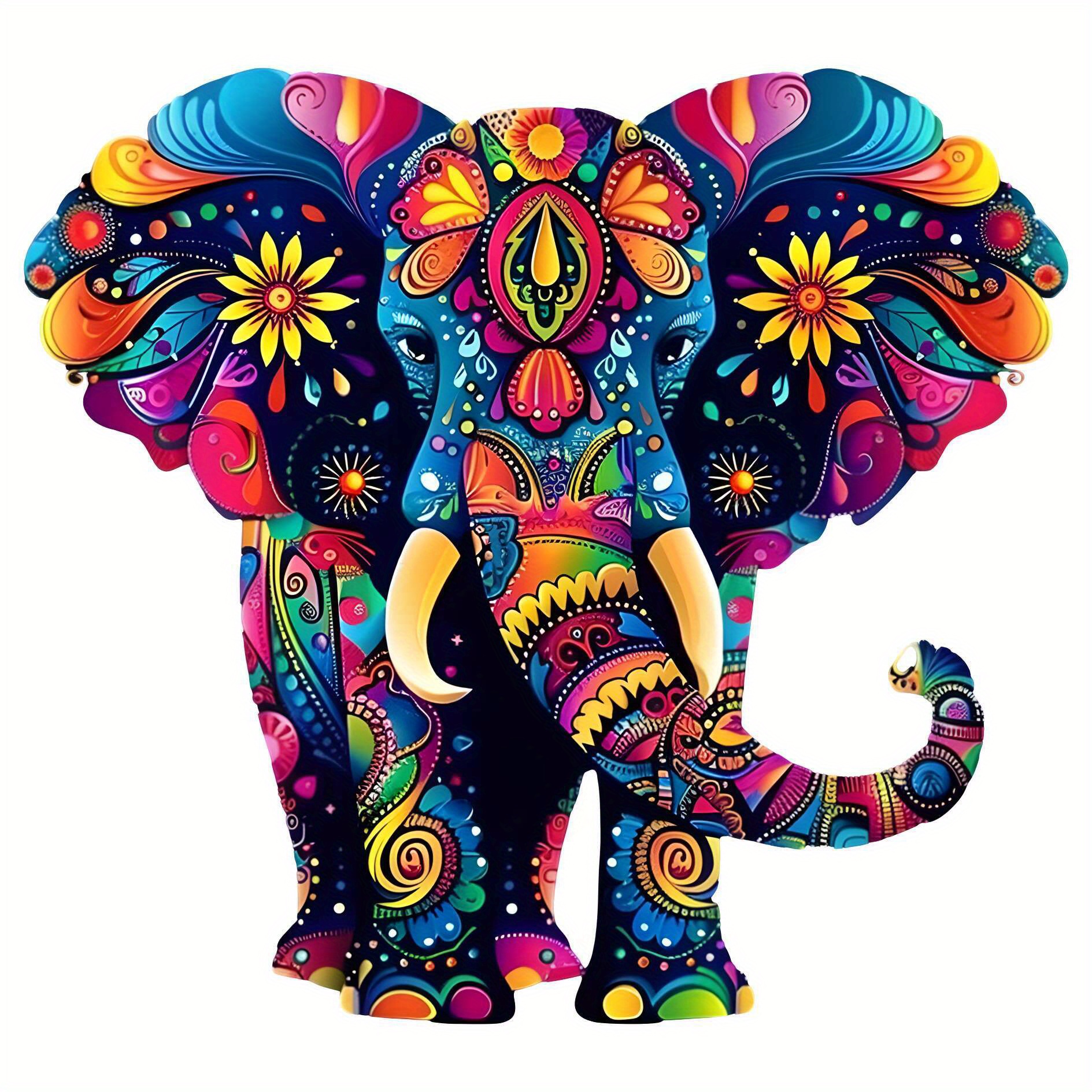 

Bright And Lively Elephants Fashion Heat Transfer Vinyl Patch, Washable Iron On Patch For T-shirts, Jeans, Jackets, Backpacks, Clothes, Hats And So On