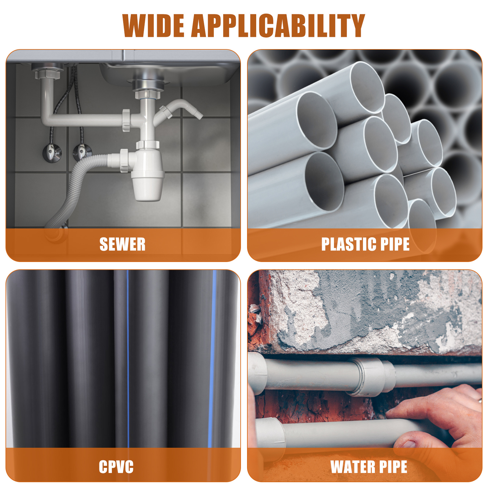 1set Pipe Inside Cutter Depth Gauge Guide Sturdy Plumbing Internal ...