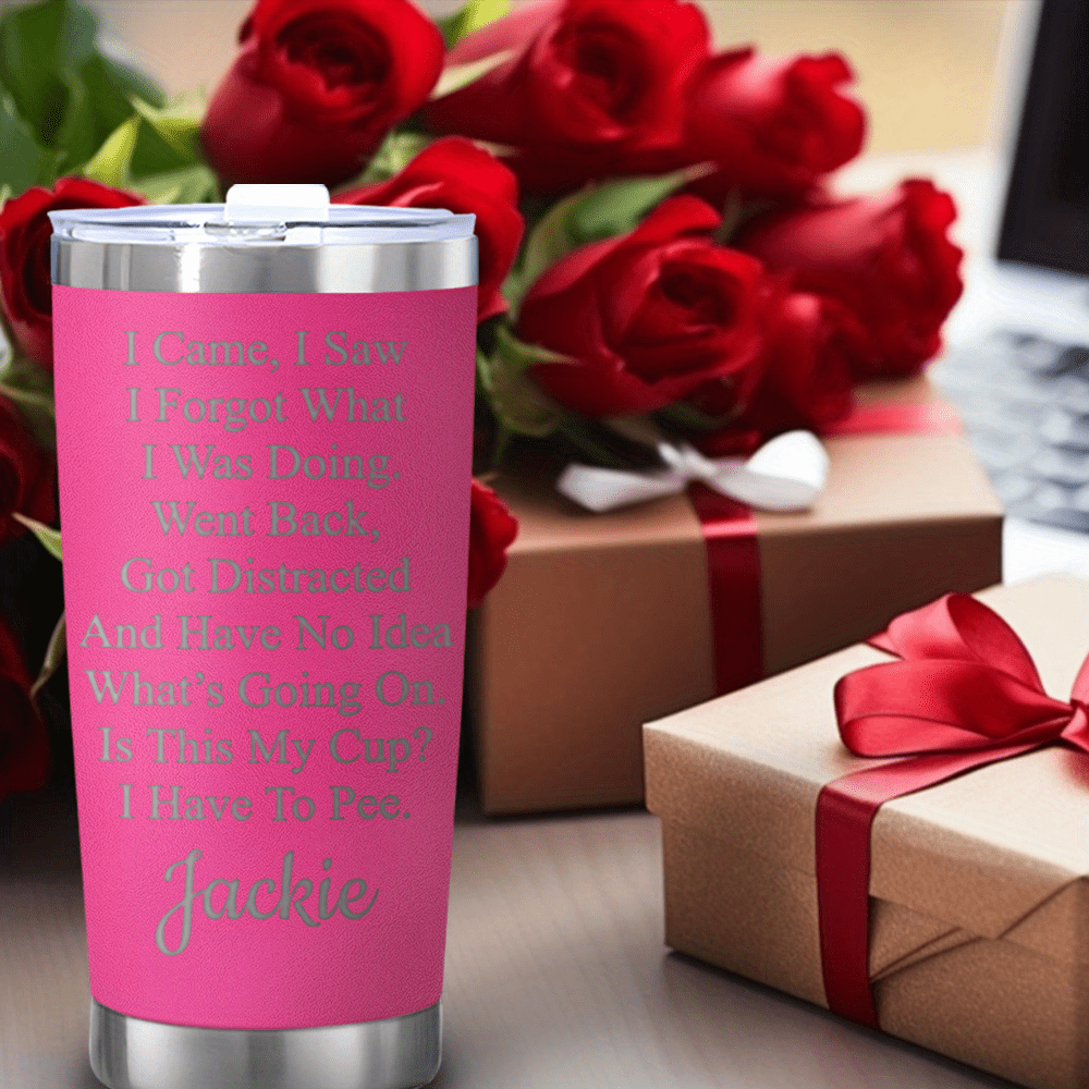 1pc 590ml/20oz Funny Text Stainless Steel Car Cup, Water Cup, Gift For Family Friends, Custom Stainless Steel Insulated Water Bottle, Coffee Cup For Travel, Outdoor Activities, Fitness Training