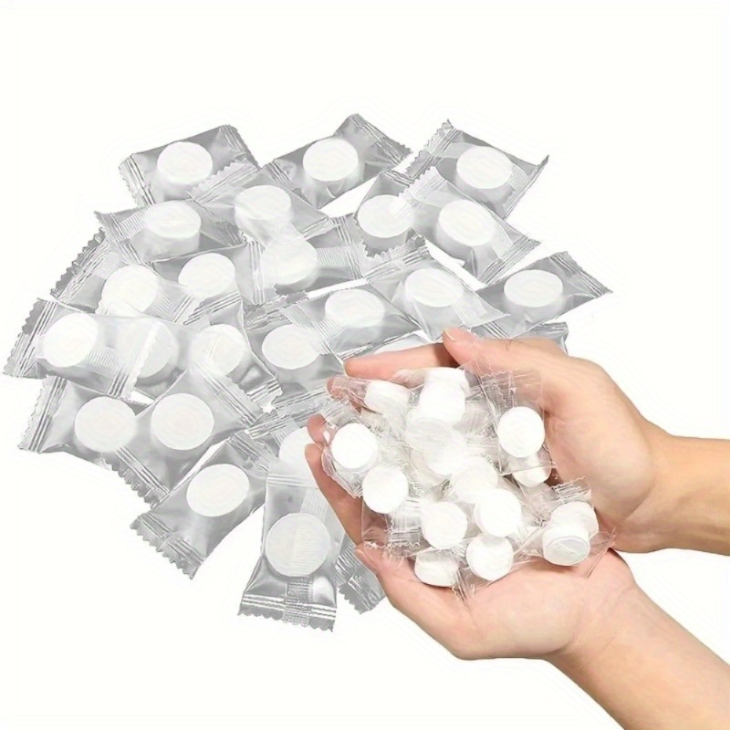 

50/100/200pcs Disposable Compressed Towel, Travel Makeup Facial Cleaning Tool, Portable Disposable Mini Coin Compressed Towel