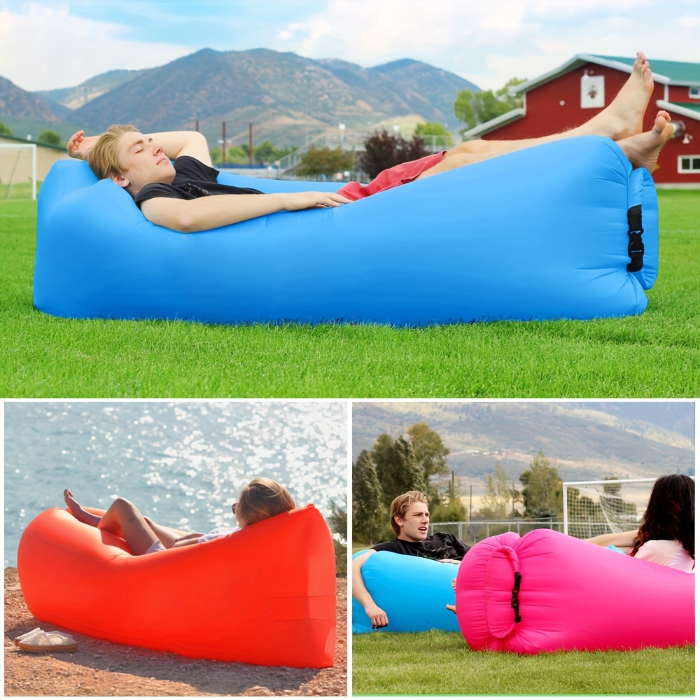 

Inflatable Lounger Air Sofa, Portable, Waterproof And Leak Proof Lounger - Perfect For Backyard, Beach, Camping