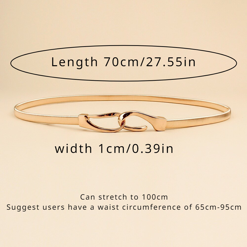 Women's Adjustable Golden-Tone Chain Belt - Versatile Metal Waist belt for Casual, Wedding & Daily Wear - Standard Size Fashion Accessory GM073, Waist Jewelry, Casual Outfit Accessory, Sleek Metallic Finish