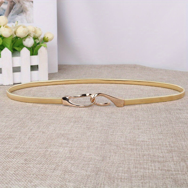 Women's Adjustable Golden-Tone Chain Belt - Versatile Metal Waist belt for Casual, Wedding & Daily Wear - Standard Size Fashion Accessory GM073, Waist Jewelry, Casual Outfit Accessory, Sleek Metallic Finish