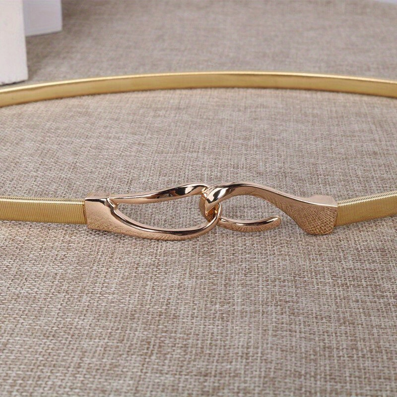 Women's Adjustable Golden-Tone Chain Belt - Versatile Metal Waist belt for Casual, Wedding & Daily Wear - Standard Size Fashion Accessory GM073, Waist Jewelry, Casual Outfit Accessory, Sleek Metallic Finish