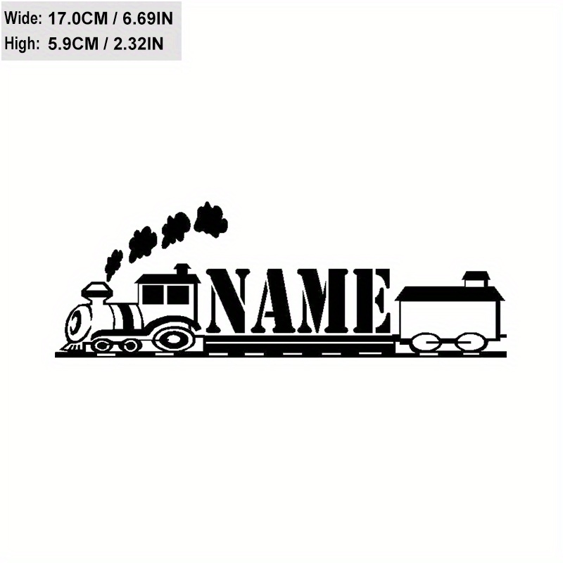 

Personalized Custom Name Railroad Train Wall Art Decal Room Decal For Car Motorcycle Toy