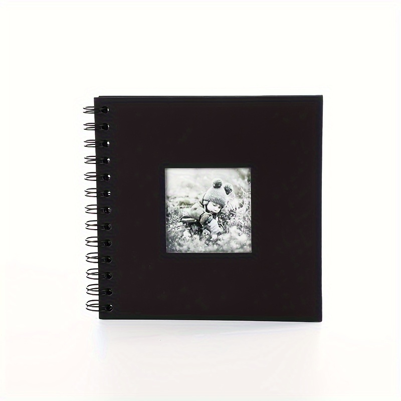 TEMU 1pc Cjorwyn Scrapbook Photo Album - Elegant , 7x7 Inches (18x18cm), 20 Sheets/40 Pages - Paper Scrapbook For Wedding, Birthday, Scrapbook
