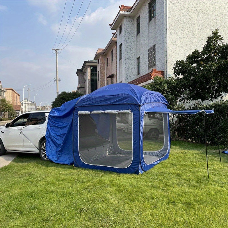 All-Season Extendable SUV Tent - Waterproof Polyester Fiber, Spacious for Outdoor Camping, Fishing, Hunting $119.24