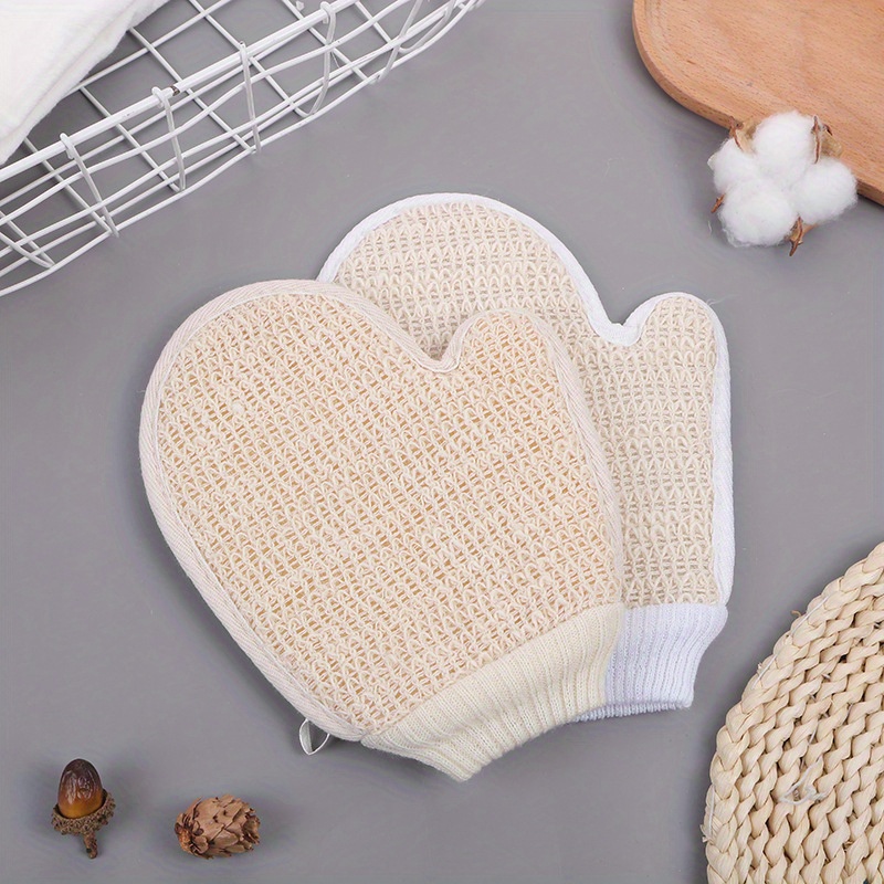 

1pc Stylish Solid Color Exfoliating Bath Gloves - Scrubbing, Face Washing & Dirt Removal