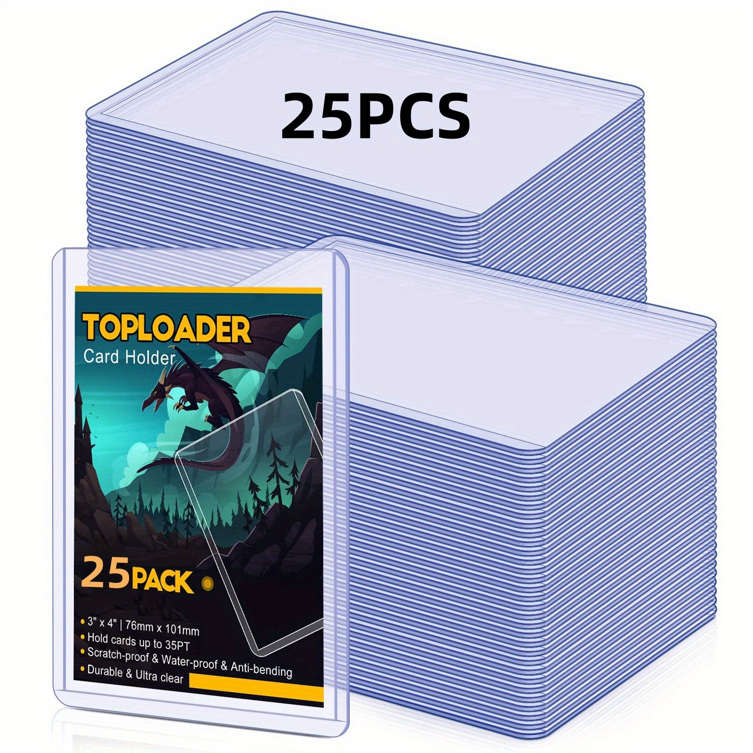 3" X 4" Hard Plastic Card Sleeves, For Baseball Cards, Game Cards, Trading Halloween Christmas Gifts