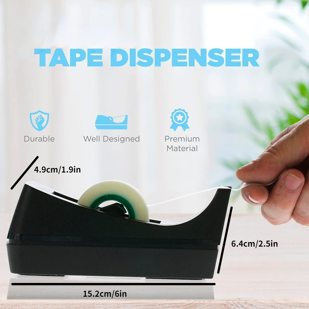 

Smooth-glide Desktop Tape Dispenser With Non-skid Base - Ideal For Office, Home & School Use - Includes Free Tape Roll