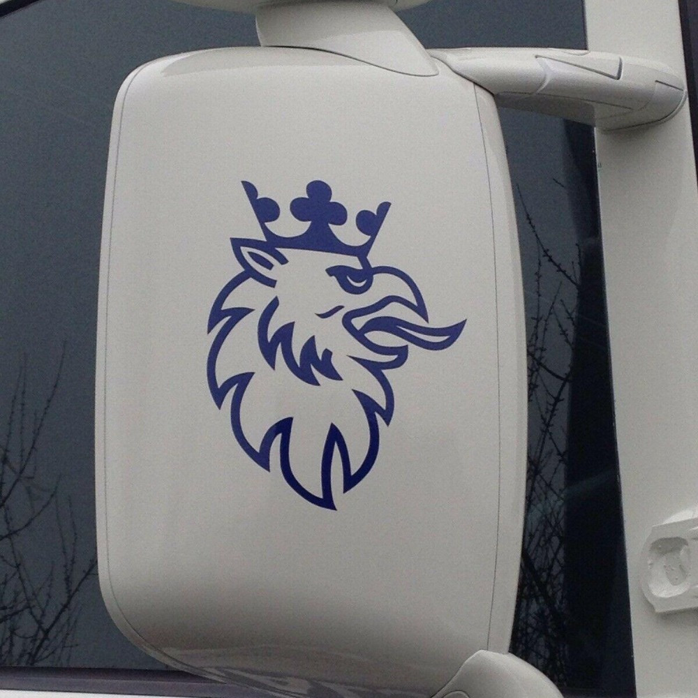 

Pair Of 2 Vinyl Eagle Griffin King Decals For Truck Side Mirror - Weather-resistant Rearview Mirror Stickers