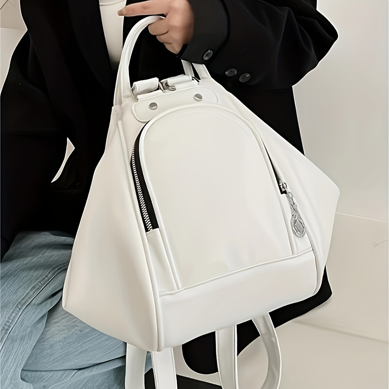 

Minimalist Pu Leather Women's Backpack - Stylish And Versatile Top Handle Bag, Casual Niche Design Satchel Bag