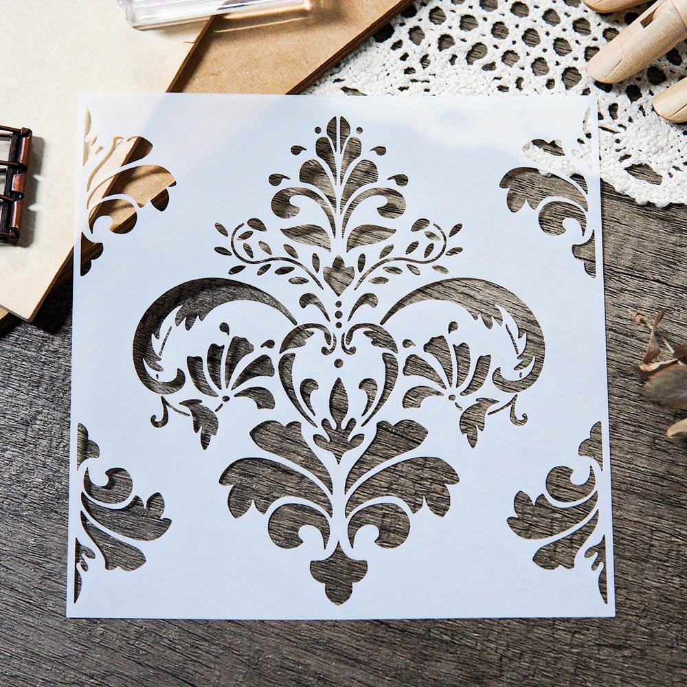 

Floral Wall Stencil - Reusable Painting Template For Home Decor, Furniture, Wood, Paper - Plastic Pattern Stencil