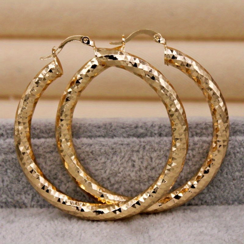 

Statement Hoop Earrings Plated Match Daily Outfits Party Accessories Casual Dating Decor Fashionable Stuff For Cool Lady