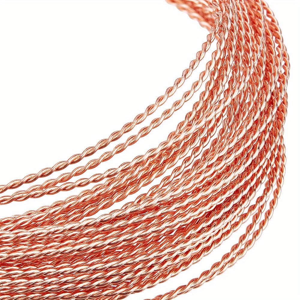 

1pc Rose Golden String, 0.8mm 7m/275.59inch, Copper Beading Wire, Twist Jewelry Craft Wire, Soft & Durable, Ideal For Diy Jewelry Making And Crafting Supplies