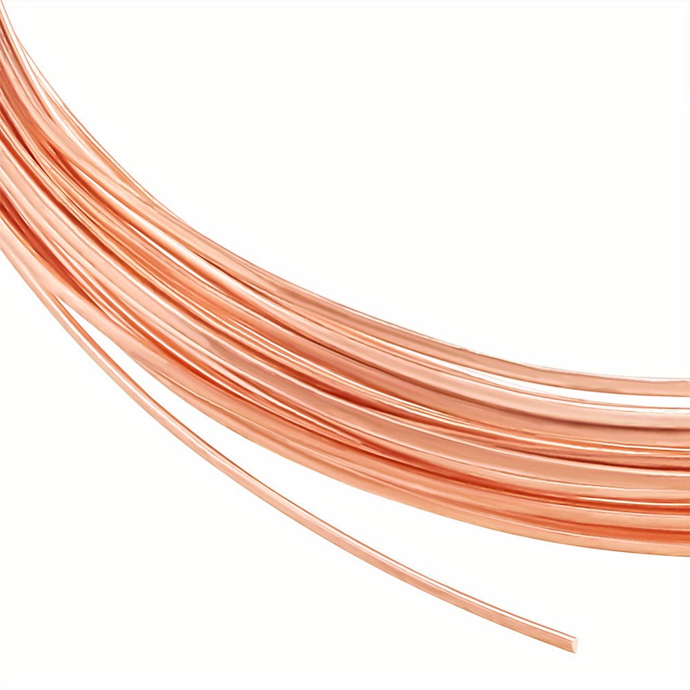 

1pc Half Round Copper Wire, 23-gauge 20 Feet, 0.6mm Wide, Pure Copper Beading Wire, Soft & Bendable Material, Ideal For Jewelry Making & Crafts Supplies