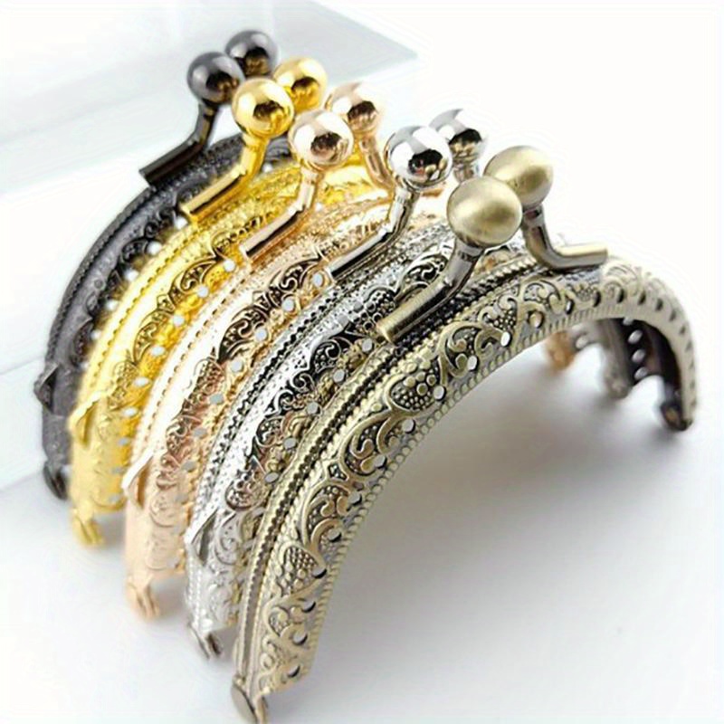 

Vintage-inspired Metal Purse Frame Clasp - , & For Diy Bag And Wallet Crafting - In Bronze, Silvery, Golden, Black, Light Yellow