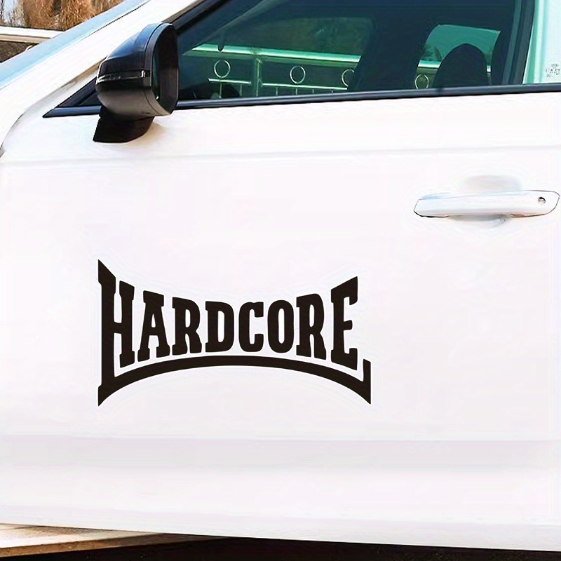 

Hardcore Hard Rock Vinyl Decal - Matte Finish, Cartoon Design For Cars, Laptops & Water Bottles - Durable, Easy Apply Exterior Accessory Car Exterior Accessories, Vinyl Wraps