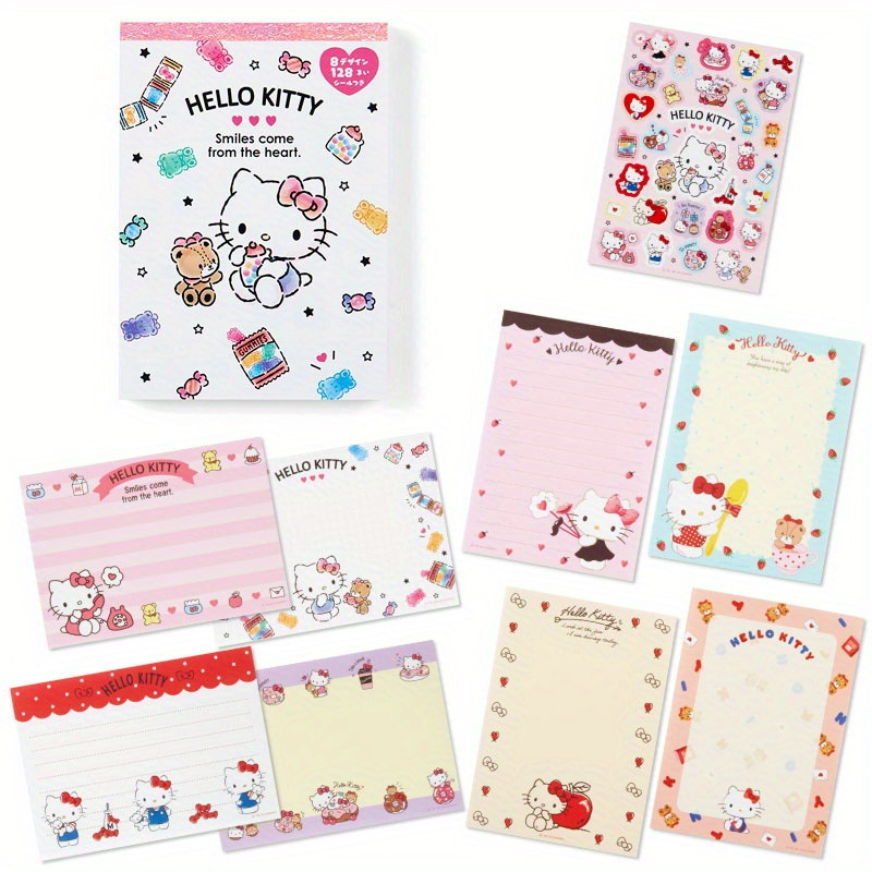 

Hello Kitty & Friends 128-page Notebook - Cute, Portable Tear-off Journal With Kuromi, Cinnamoroll, My Melody Designs