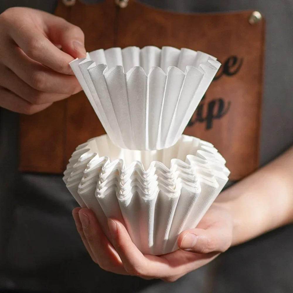 Kaffefilterpapir Engangskagetype Håndvask filterpapir dryp kaffepulverfilterpose Barista Tool