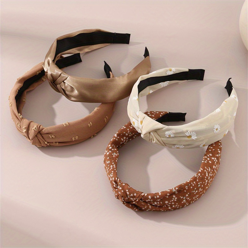 4pcs series daisy flower print knotted - Temu Mauritius display picture 3