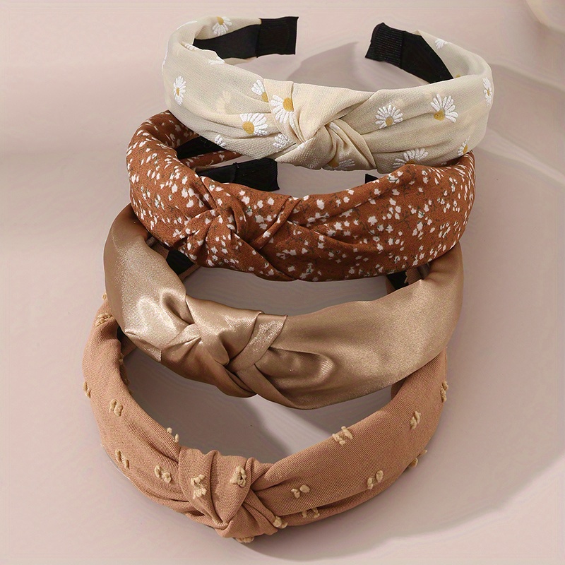 4pcs series daisy flower print knotted - Temu Mauritius display picture 2