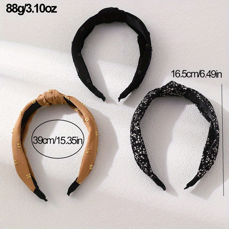 4pcs Retro Brown Daisy Print Braided Hairbands 4pcs series daisy flower print knotted - Temu Mauritius main image 3