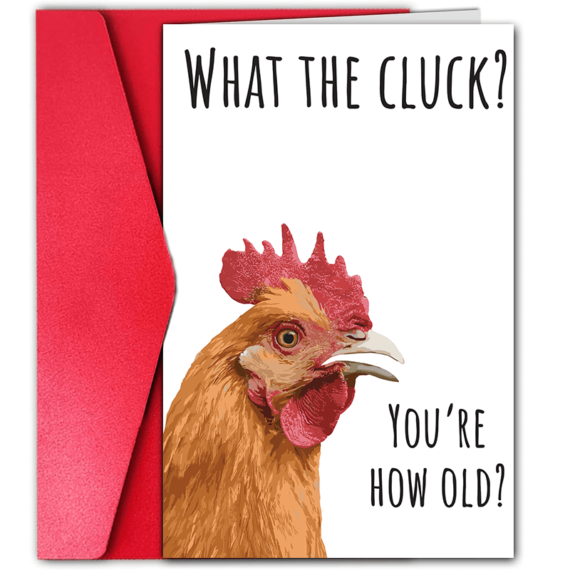 

1pc Funny Birthday Card, Creative Rooster Pattern Greeting Card, Best Gift For Friends Family