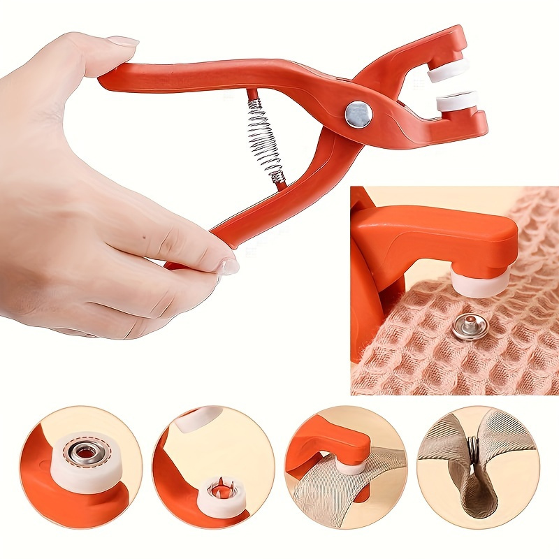 

200pcs Button Accessories With Plastic Hand Pliers For Fast And Easy Clothing And Quilt Production