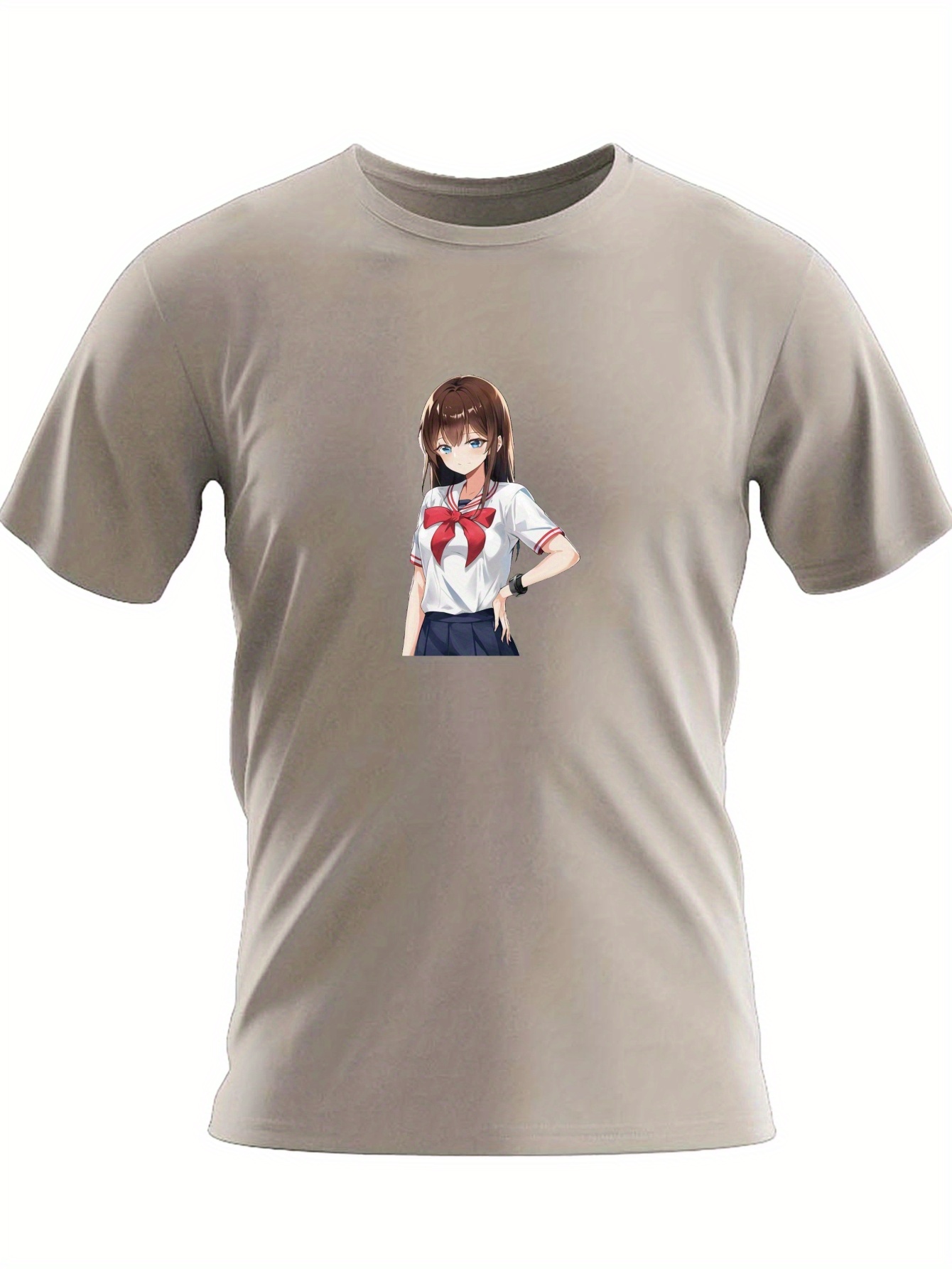 Camiseta Estampada Chica Anime En Uniforme Escolar Camisetas - Temu Peru