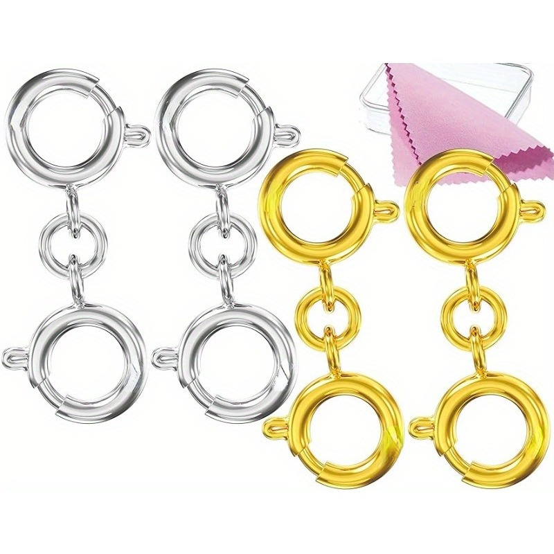 set necklace clasps clasp in golden silvery Temu