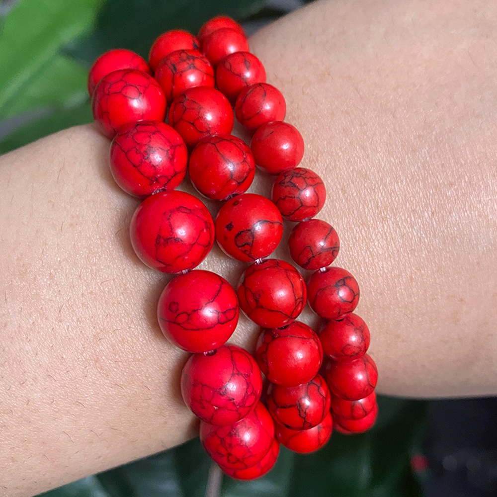 Red turquoise outlet beads