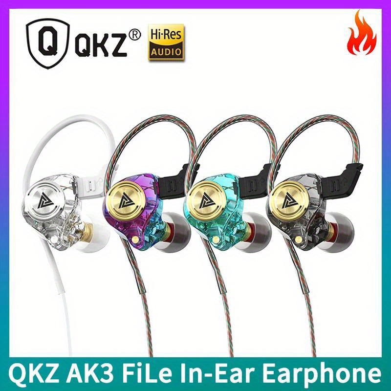 

Ak3 File High-fidelity In-ear Headphones, Wired Earbuds With Microphone, Subwoofer Noise Cancelling, Gaming & Music Monitor, Durable Plastic, 120cm/47.24inch Cable, Vivid Color Design