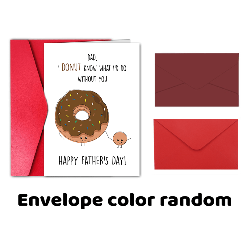 TEMU 1pc Fun Father's Day Card, Creative Pattern Greeting Card, Best Dad Gift