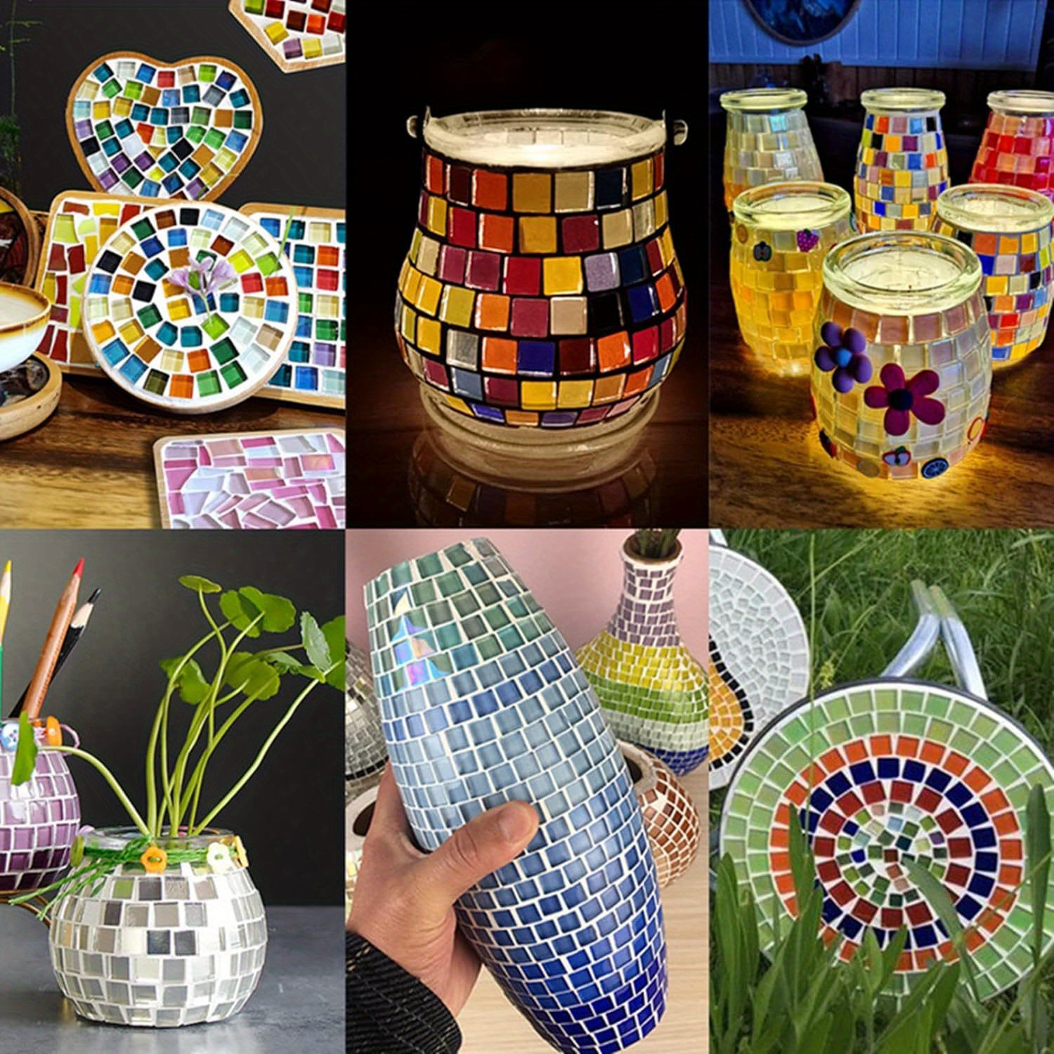 Carreaux De Mosaïque En Cristal Multicolores – Environ 240 Pièces, Kit DIY Pour Déco Maison, Cadres, Pots, Miroirs Et Loisirs Créatifs