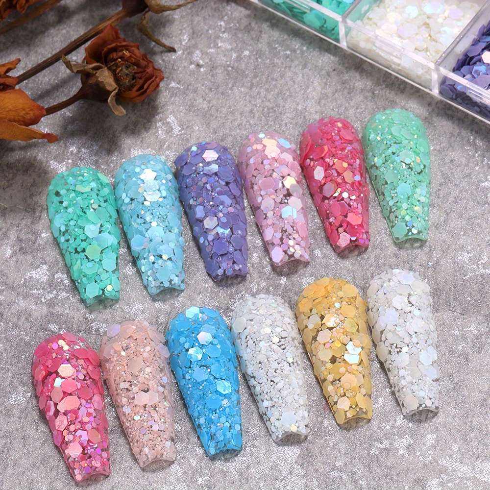 Multicolor Glitzer Konfetti Für Nägel & Dekoration – 60g/Beutel, Bunte Pailletten, Zahlen 0-9, Für DIY & Partys
