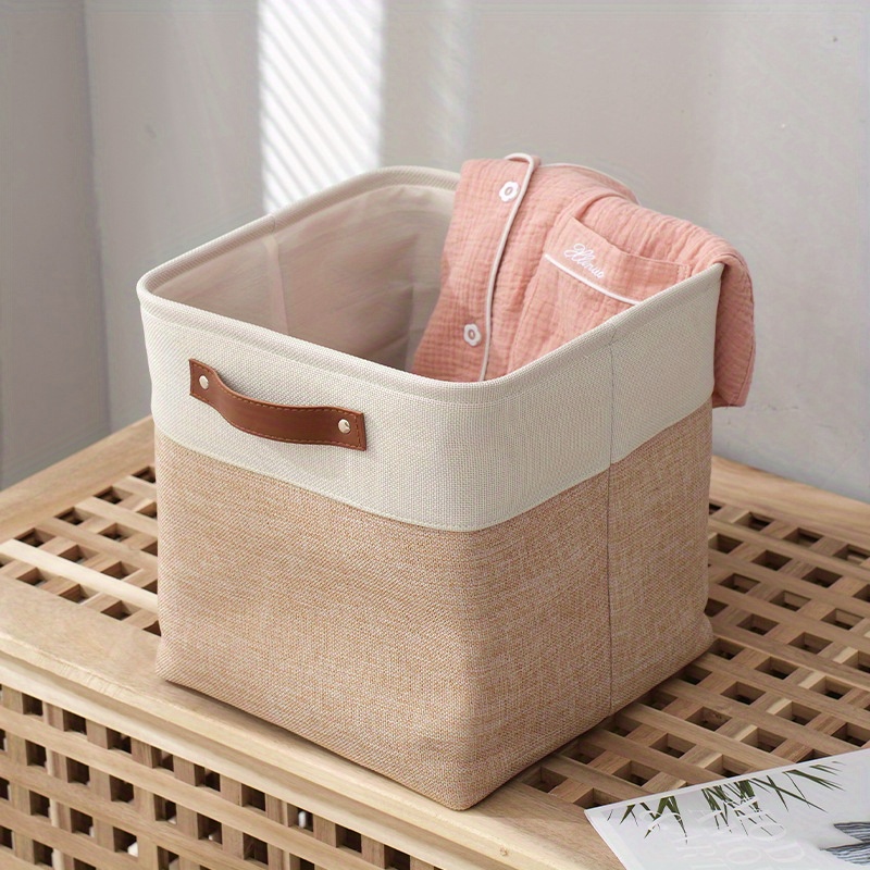 

2pcs Storage Bins Cubes Boxes Classic Open Storage Cube - Organizer Bin For Aesthetic & Practical Decluttering