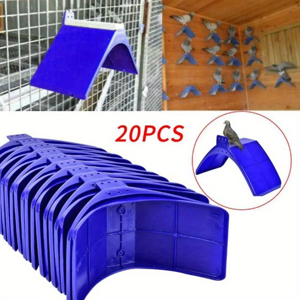 

10/20/30pcs Blue Plastic Rest Stand, Durable Dove Perches Roost Bird Dwelling Supplies For Aviary Cage