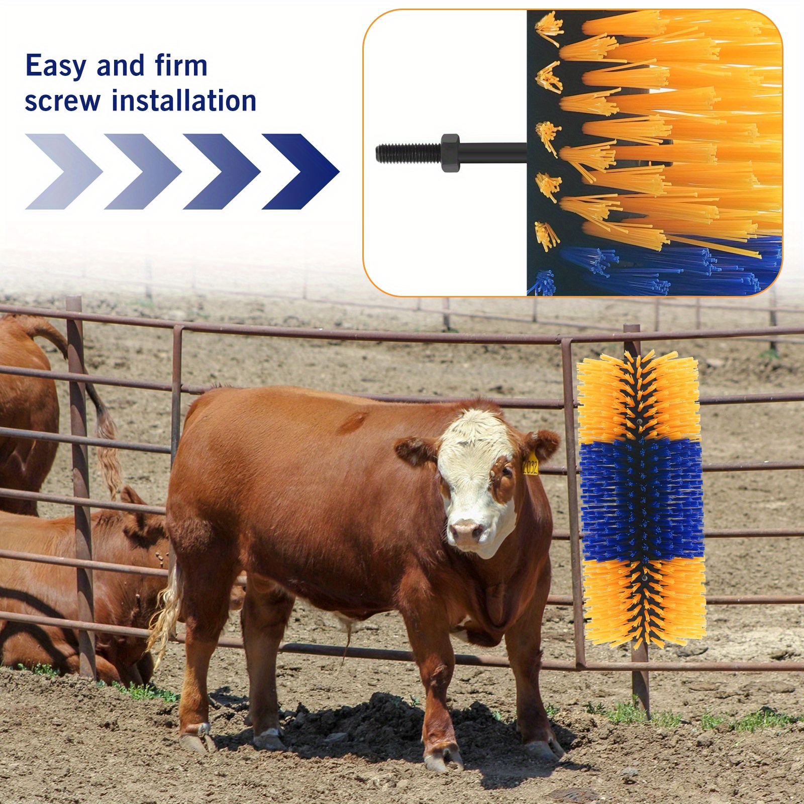 

Multi-color Horse And Cow Body Brush - Pp Material, Suitable For Farm And Stable Use