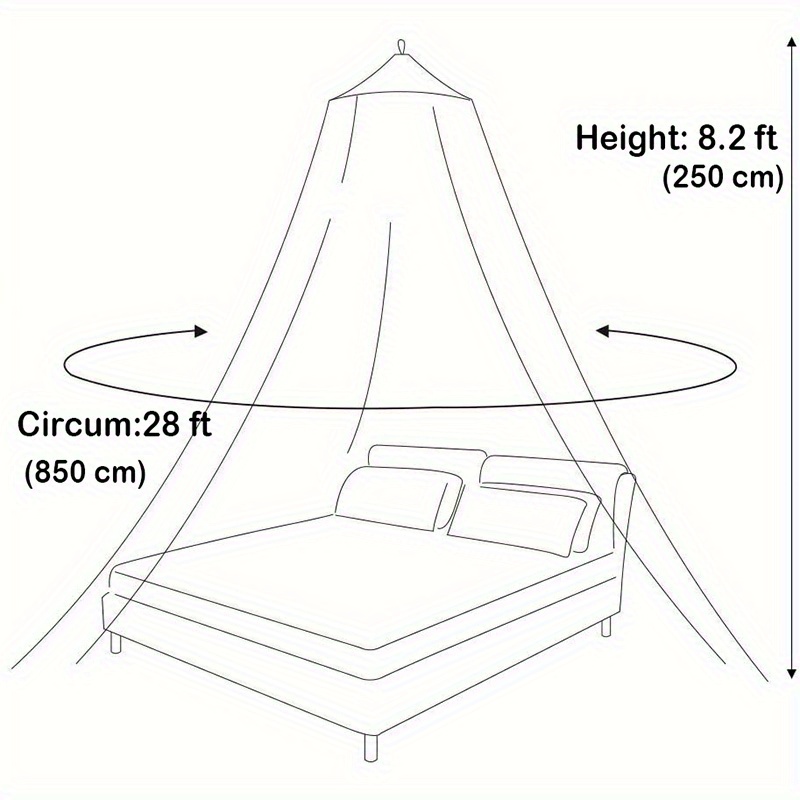 1pc elegant dome mosquito net canopy   multifunctional all bed sizes   camping protection details 9