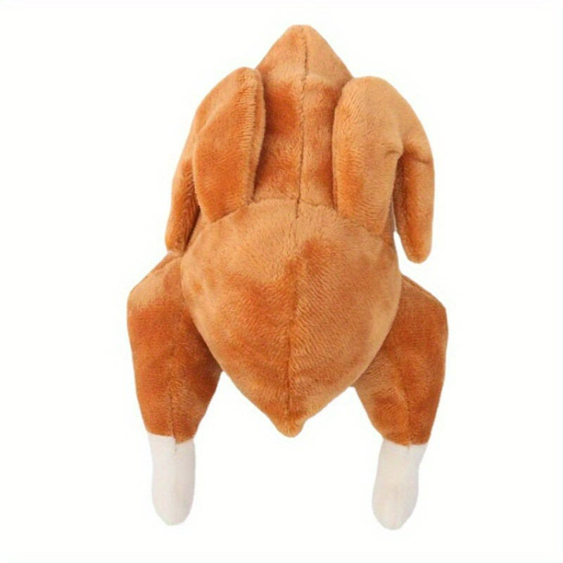 

Fun & Durable Roasted Chicken Squeaky Toy For Dogs - Soft Plush, Teeth Grinding Feature