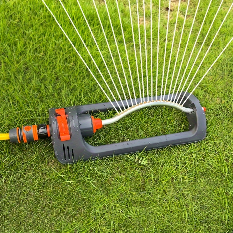 

1pc Garden Automatic Swing Adjustable Watering Sprinkler, 19-hole Swing Sprinkler For Lawn Watering Garden Watering Patio Watering