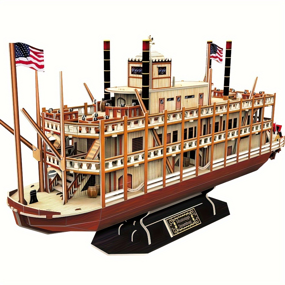 3d Three-dimensional Puzzle River Paper Assembly Model Funny Gift