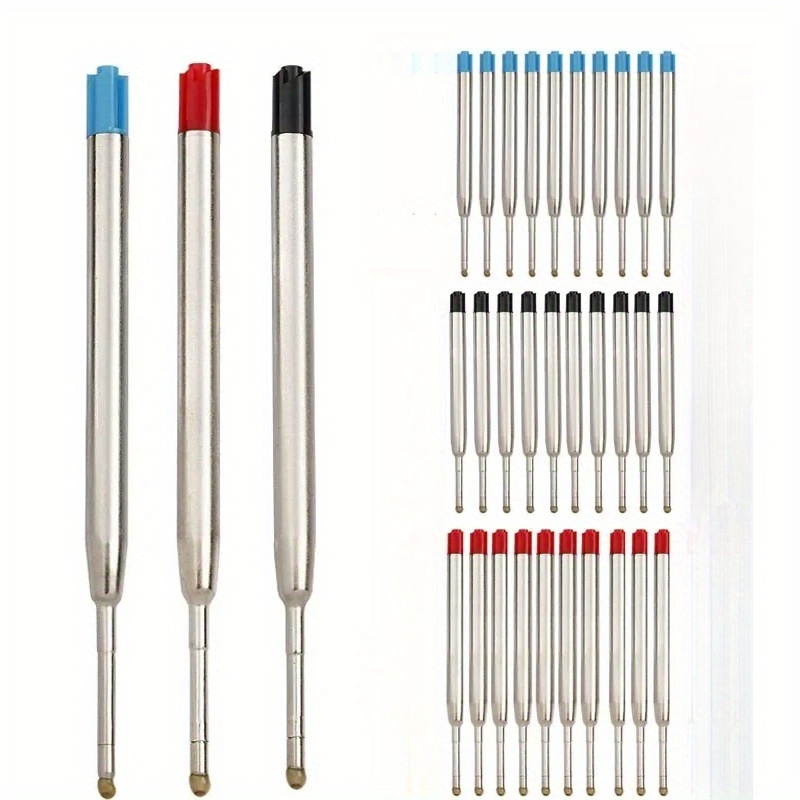 

5/10pcs Ballpoint Pen Refills For Pens Medium Point Blue Red Black Ink Rodsmetal Refill And Pen Bead 0.7mm For Writing Office Stationery