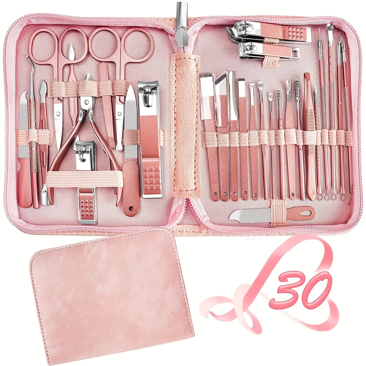 

Nail Clippers Manicure Tool Set, With Portable Travel Case, Dead Skin Clippers, Cuticle Nippers And Cutter Kit, Nail Clippers Pedicure Kit